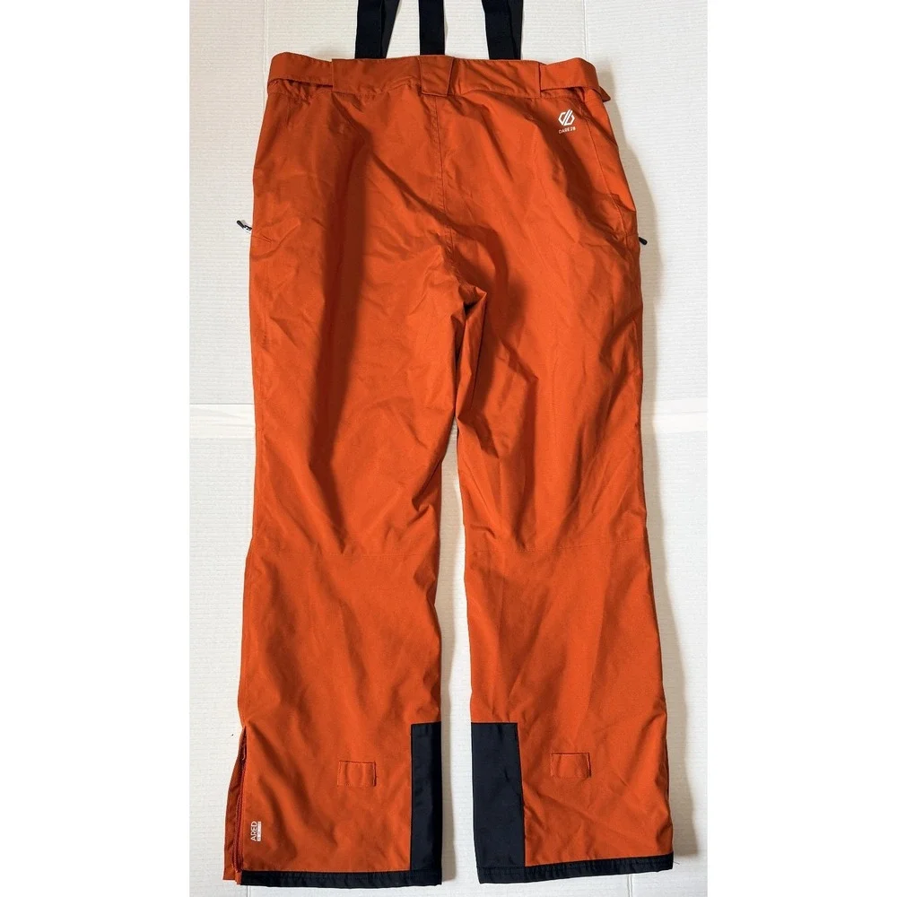 DARE2B - Men's Ski Snow Pants - Orange Insulated Bib Suspenders Waterproof - XXL